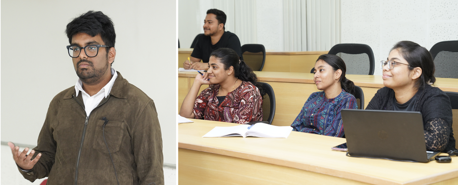 Prof. Aniruddha Ghosh, Orfalea College of Business, spoke at the research seminar titled, ‘Model-Based Inference under Misspecification in Large Games and Networks’. The research seminar was organized by the Office of Research and Publications, on 17th July 2025.